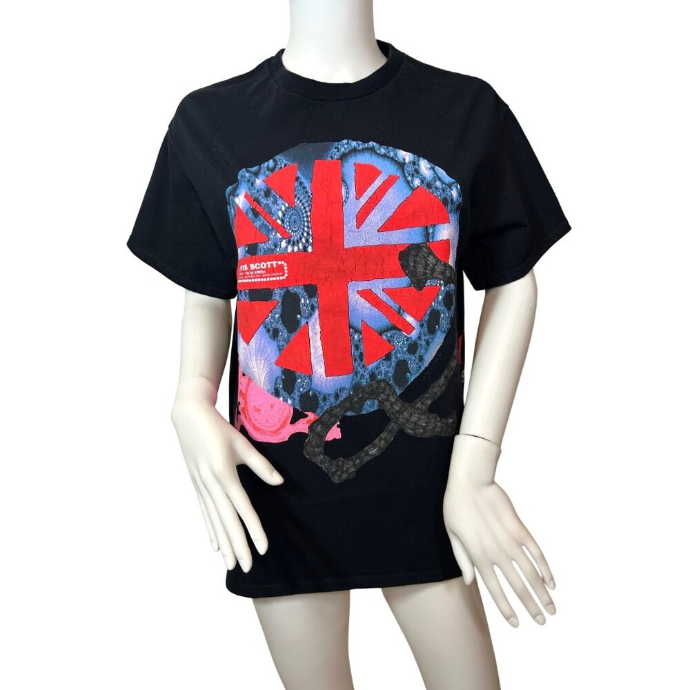 Cactus Jack Travis Scott O2 Arena Live Union Jack London Tee Black S 2022 Cotton